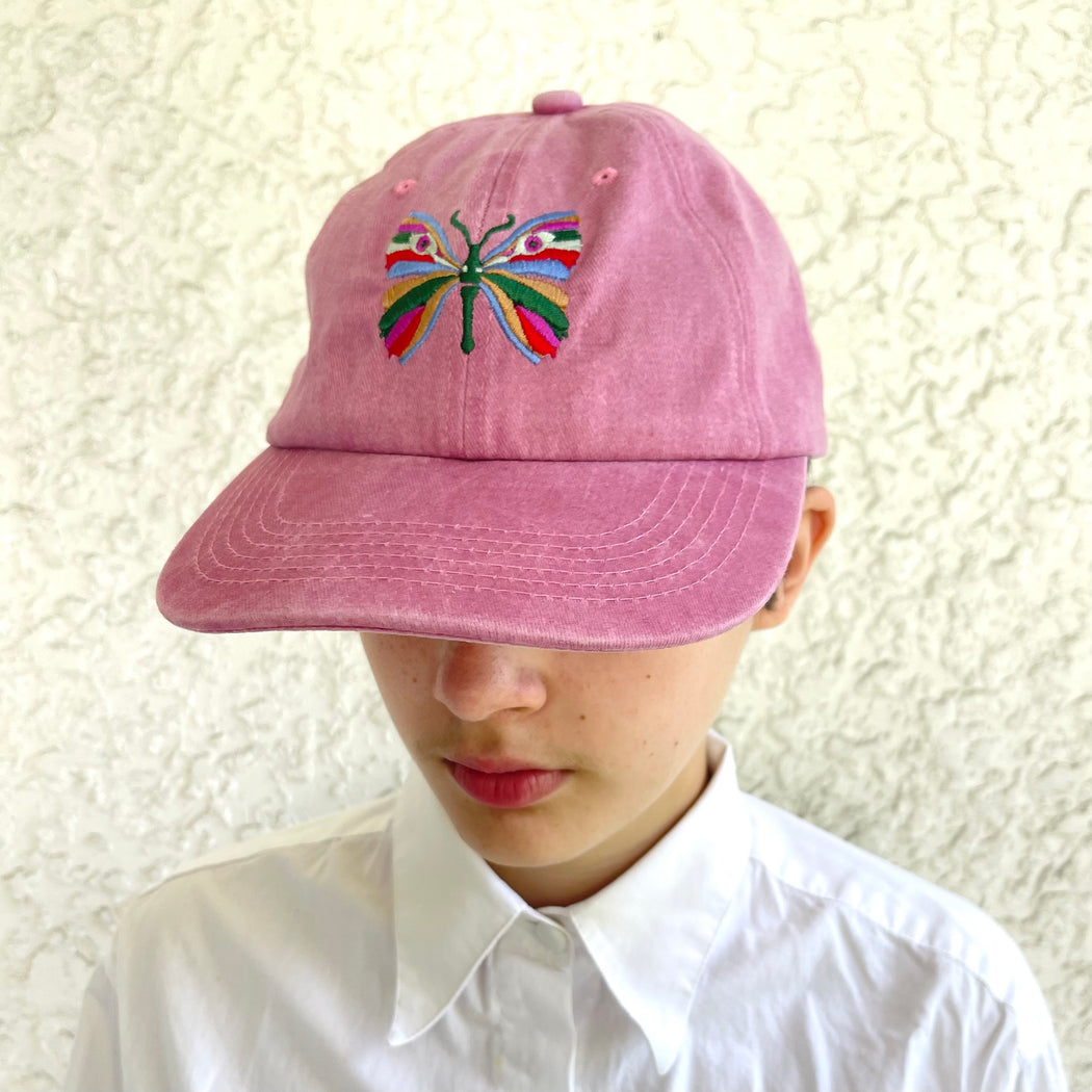 Embroidered Butterfly Ball Cap