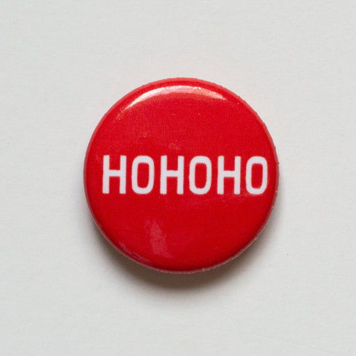 Cute red and white Ho Ho Ho 1" button