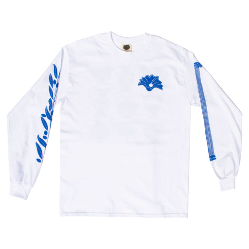 Blue and White The Greeks Long Sleeved Skate Shirt