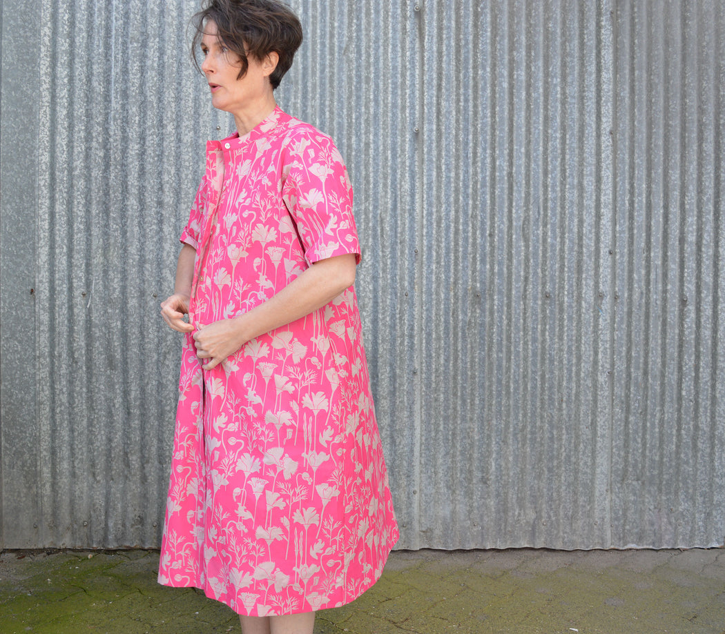 Agnes Dress in Raspberry Poppies