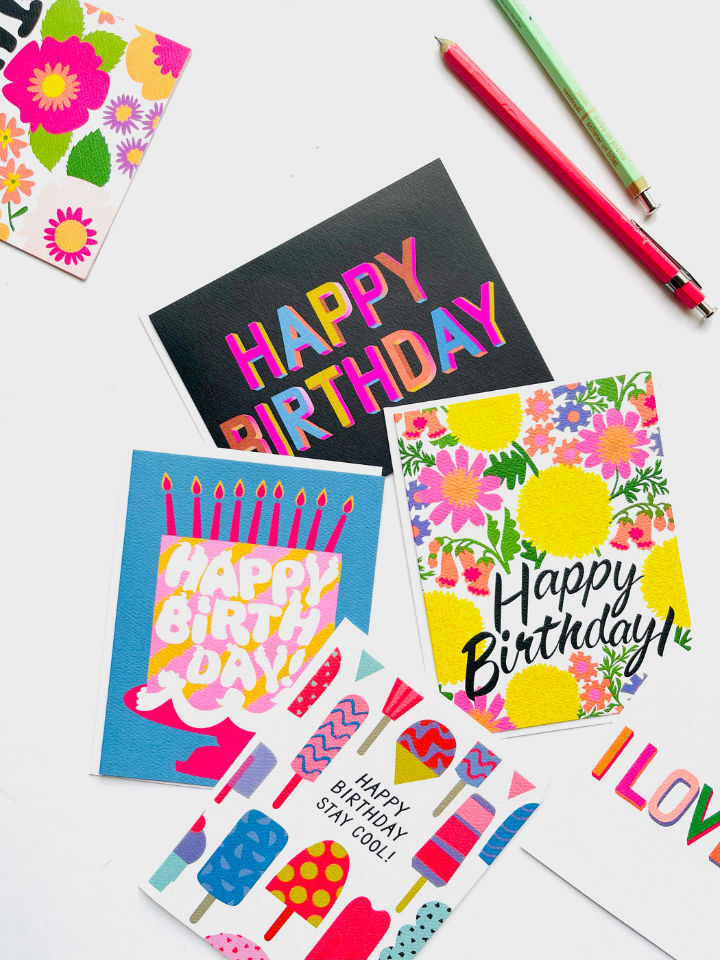 Happy Birthday 3D Brights Note Card