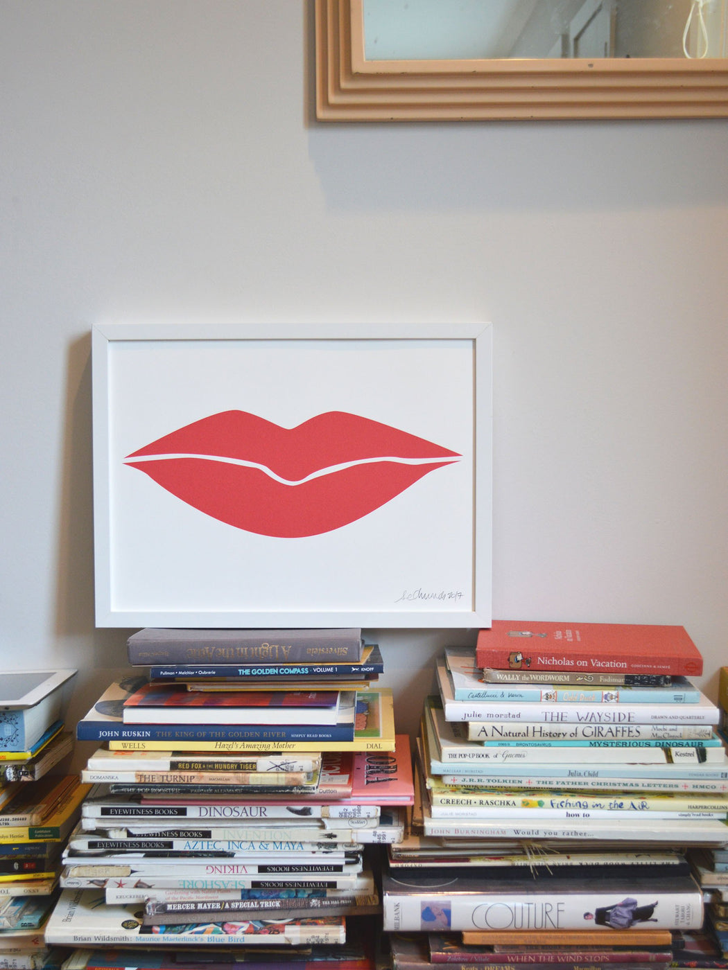 Art Print - Hot Lips  - Classic Lipstick Red