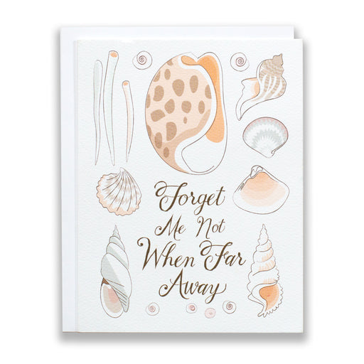 sailor's valentine/shell card/forgot me not when far away/love card/i miss you card