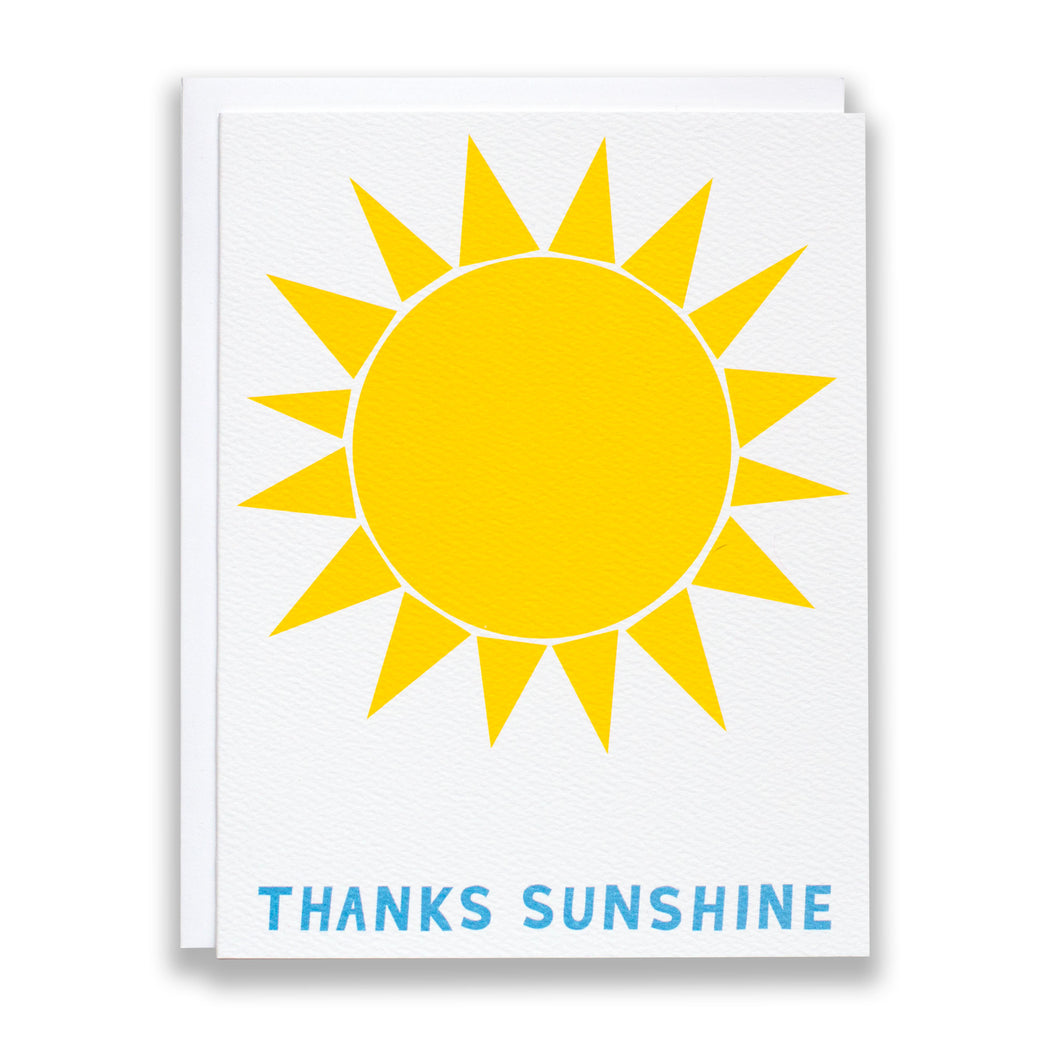 thanks sunshine card/card with a sun on it/sunshine/thank you cards