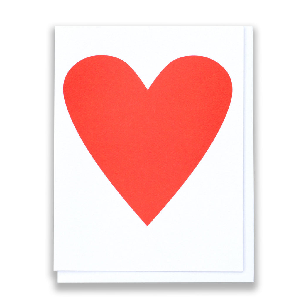 Classic Red Heart Note Card