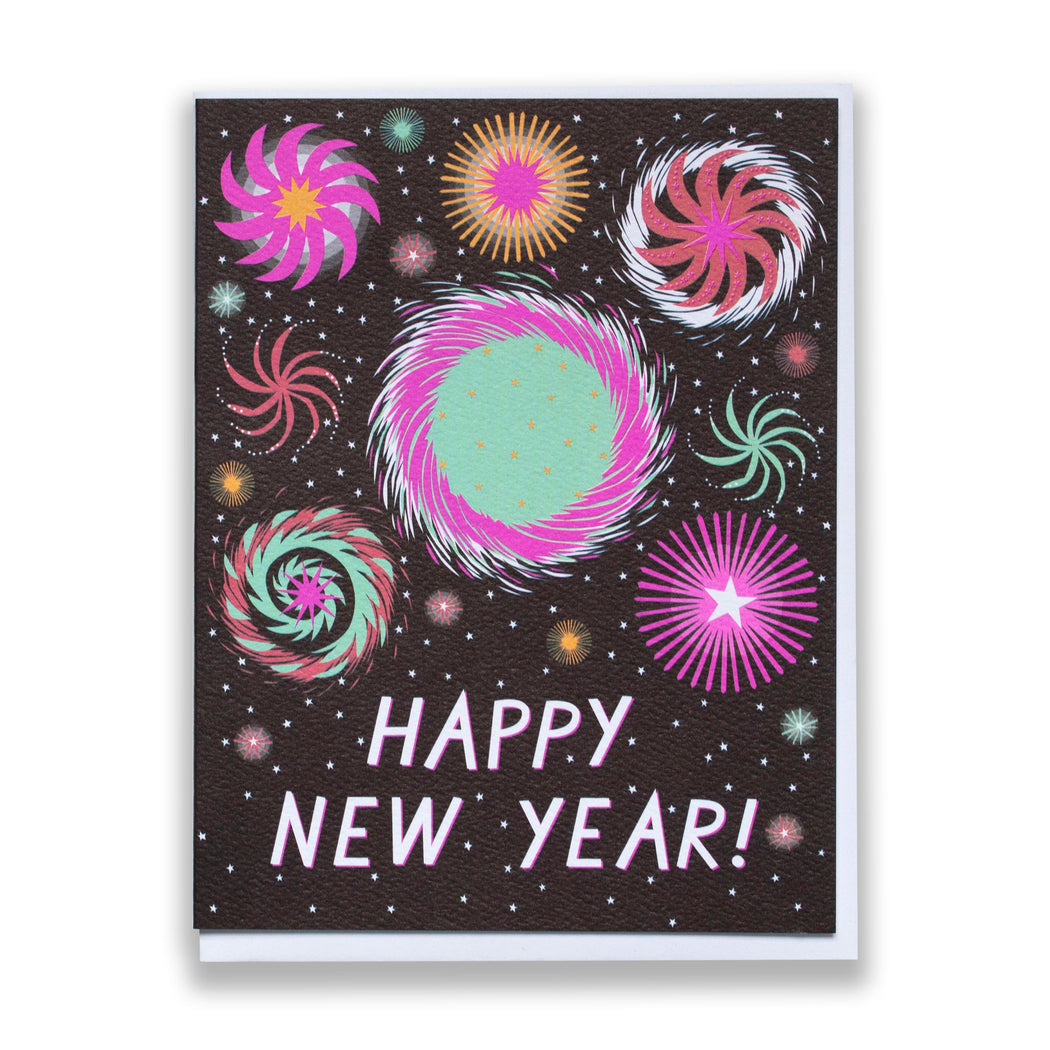 fireworks card/happy new year card/fireworks illustration
