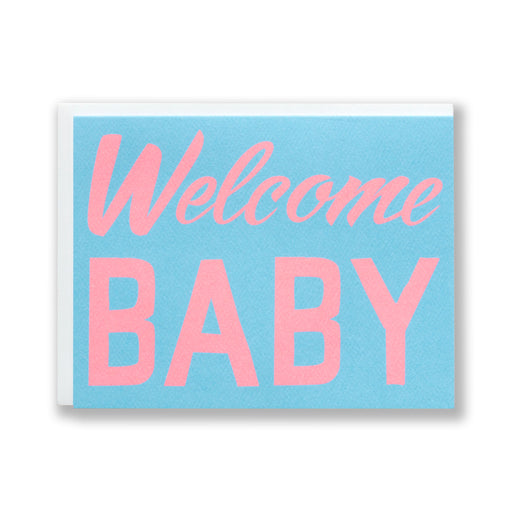 baby card/welcome baby/pink and blue/cards for a new baby