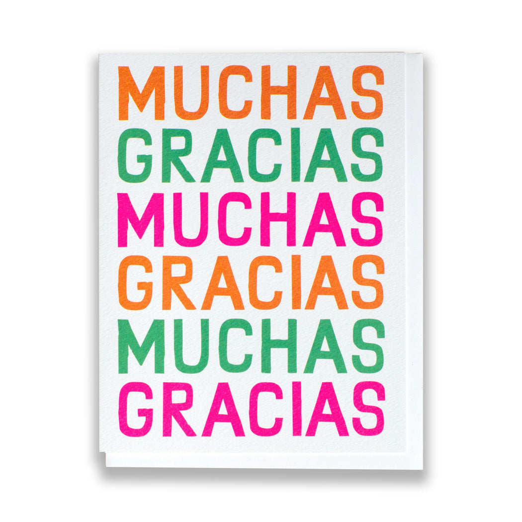 muchas gracias/gracias card/spanish thank you card