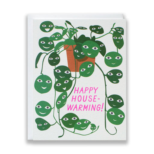 happy houseplant/housewarming card/hanging plant