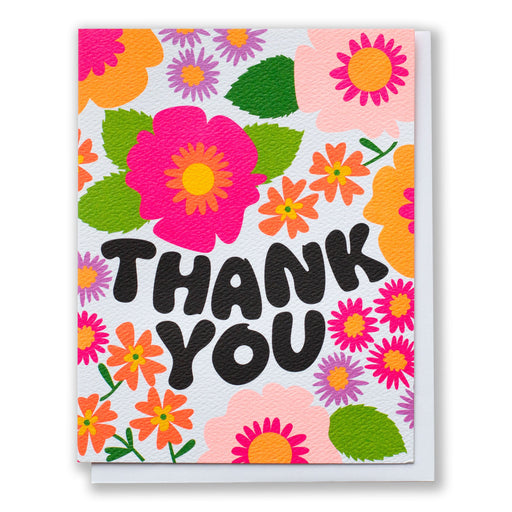 brightest and grooviest florals with a bold Thank You greeting