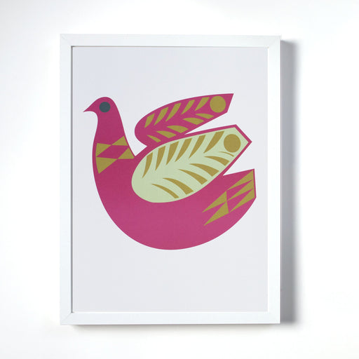 PRINT - Dove Art Poster - Geometric Modern Bird